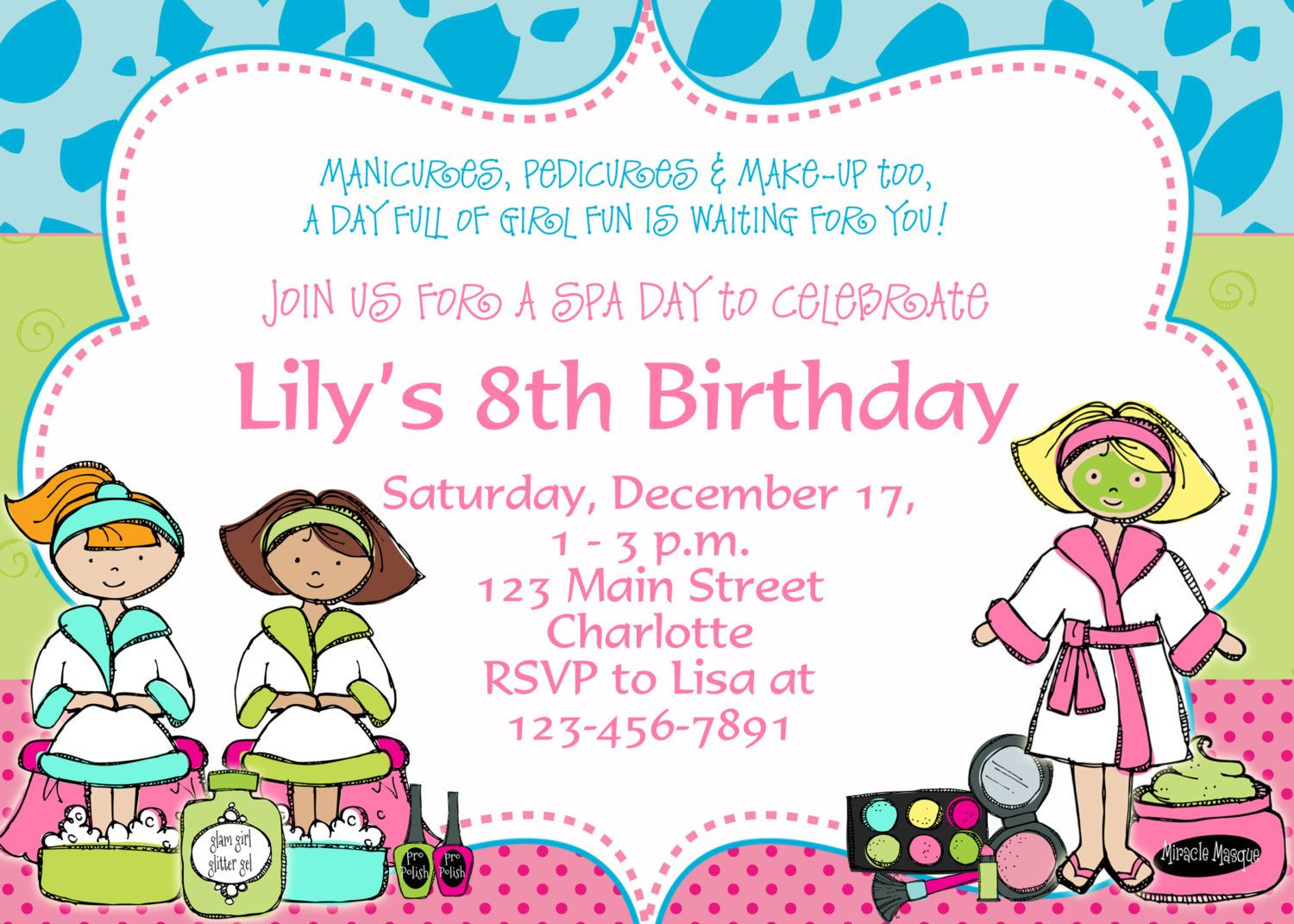 Free Printable Spa Party Invitations Spa At Home Spa Party in proportions 1500 X 1071