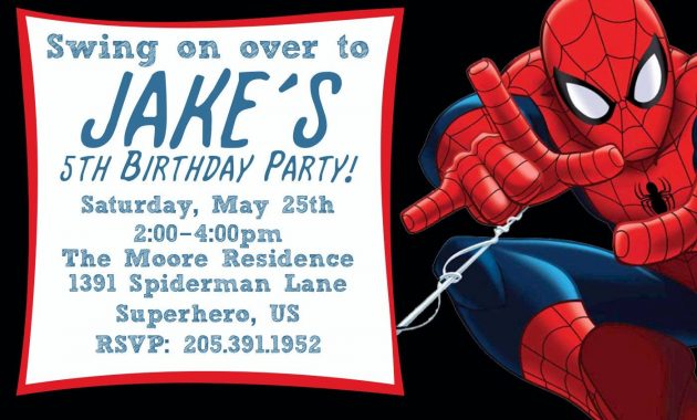 Free Printable Spiderman Birthday Invitation Templates Hair In in size 1400 X 1000