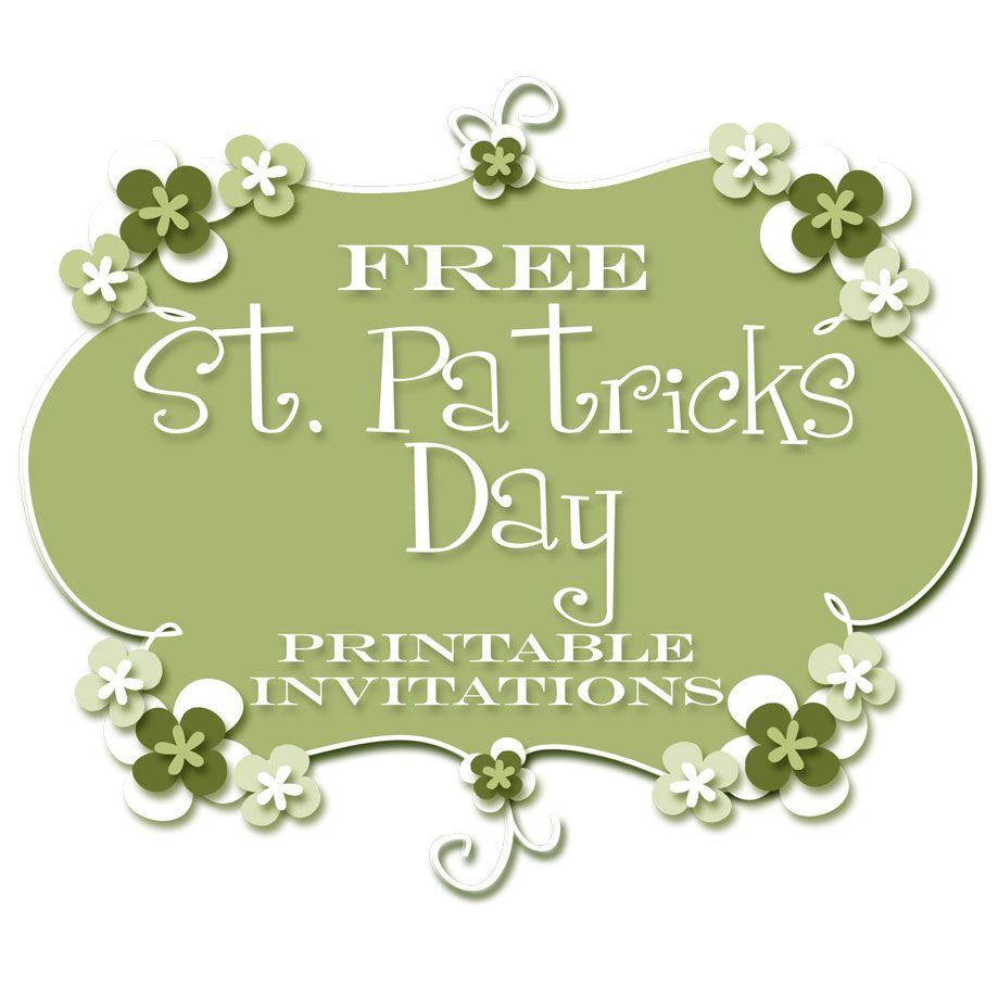 Free Printable St Patricks Day Invitations Decorations St pertaining to measurements 919 X 920
