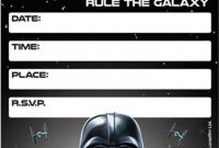 Free Printable Star Wars Birthday Invitations Template Updated pertaining to proportions 768 X 1124