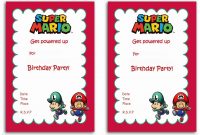 Free Printable Super Mario Bros Invitation Template Mario Bros pertaining to dimensions 1228 X 868