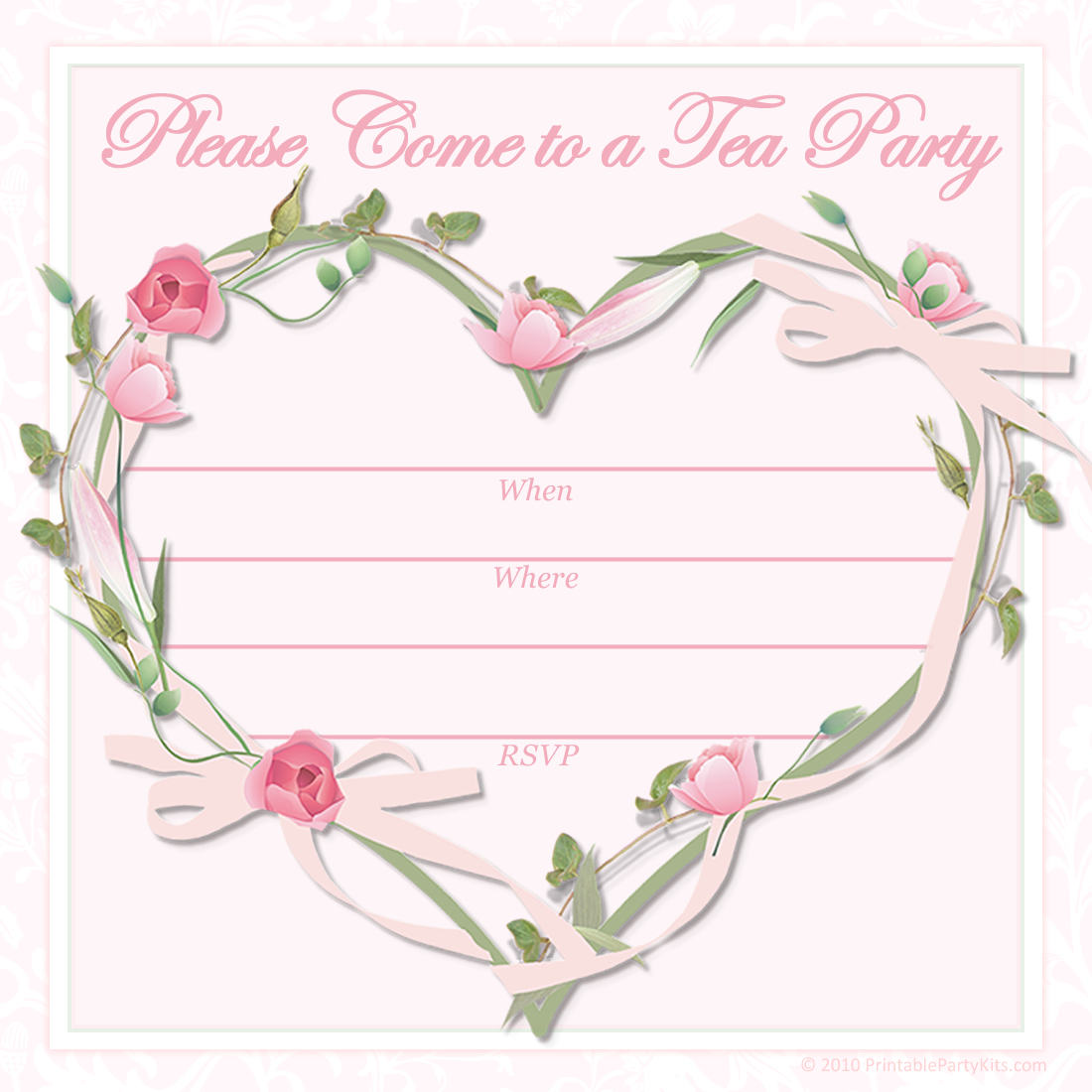 Free Printable Tea Party Invitations Coffee Tea Party in dimensions 1100 X 1100