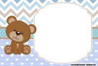 Free Printable Teddy Bear Ba Shower Invitations Template Free throughout measurements 2100 X 1500