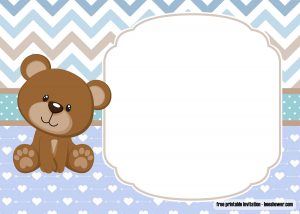 Free Printable Teddy Bear Ba Shower Invitations Template Free throughout measurements 2100 X 1500