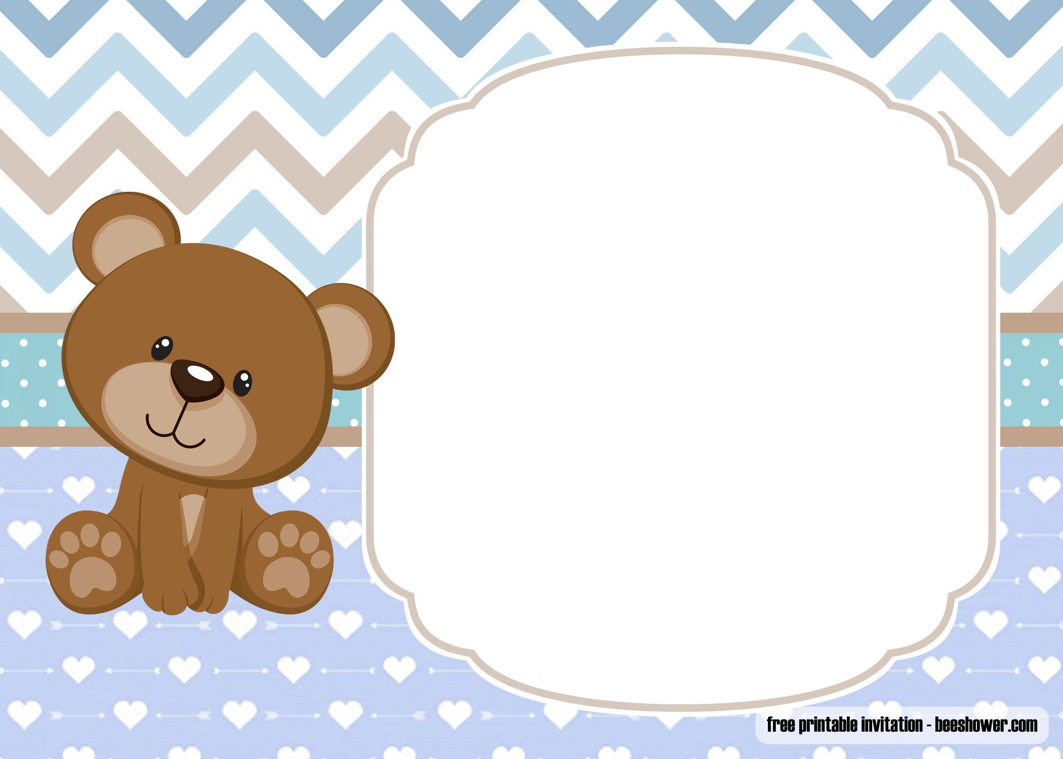 Teddy Bear Baby Shower Invitations Templates • Business ...