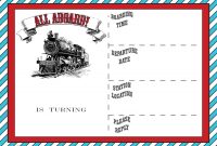 Free Printable Vintage Train Ticket Invitation Free Printable in size 1500 X 1071