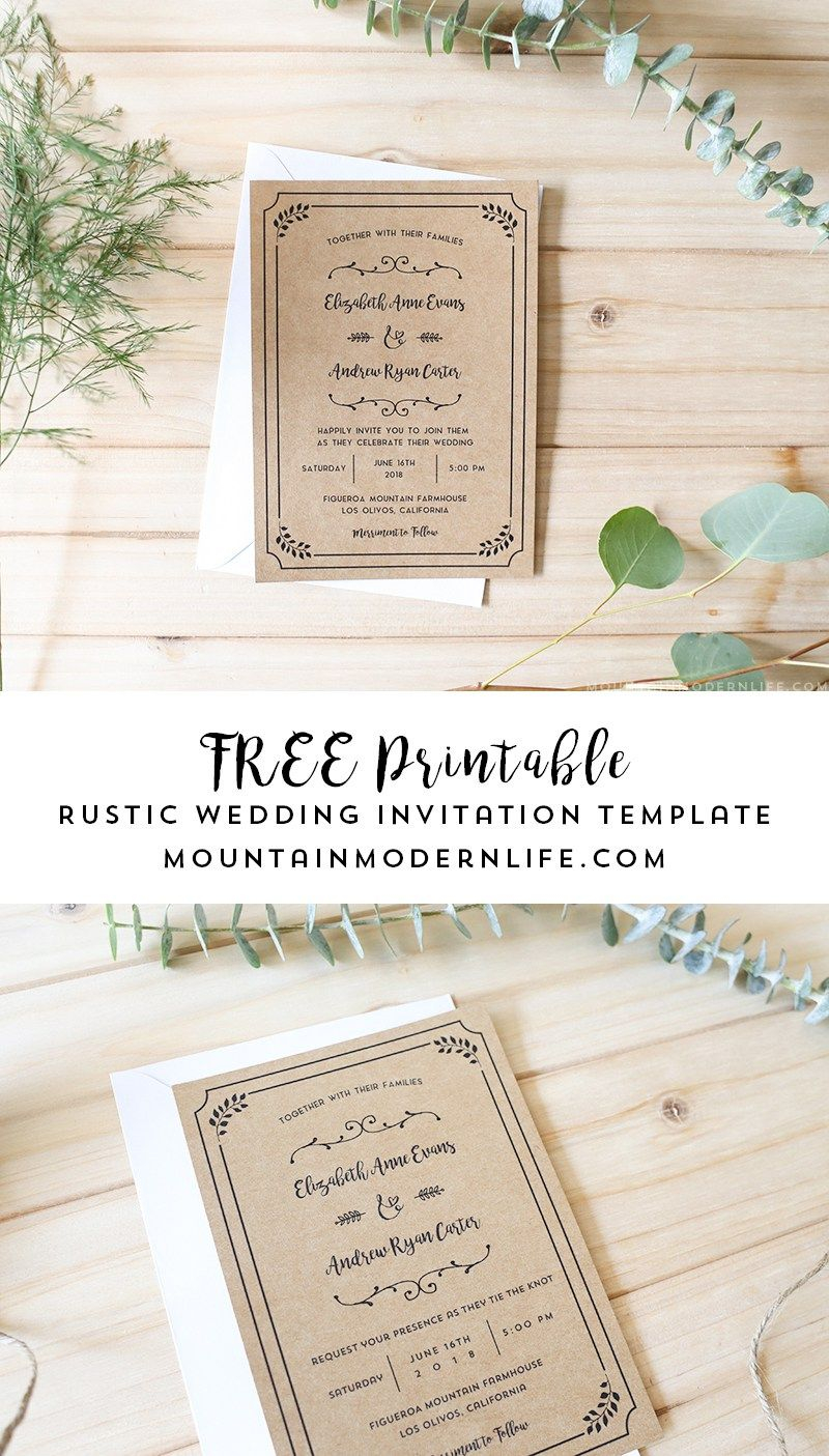 Free Printable Wedding Invitation Template Freebies Free inside sizing 800 X 1405