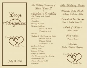 Free Printable Wedding Programs Templates Sample Wedding in proportions 1651 X 1275