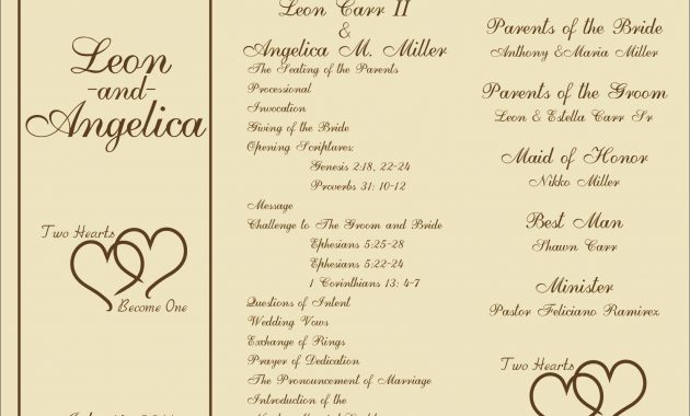 Free Printable Wedding Programs Templates Sample Wedding in proportions 1651 X 1275
