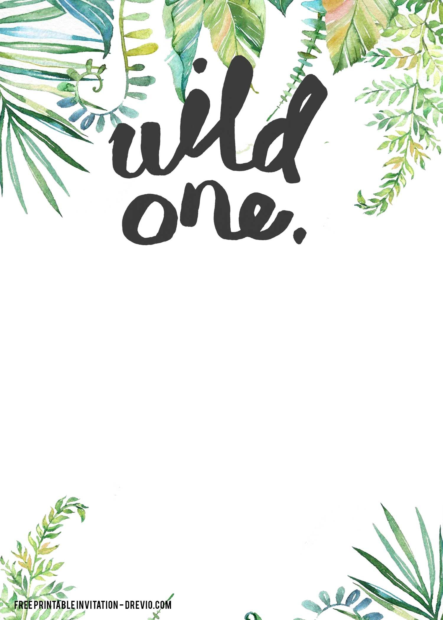 Free Printable Wild One Invitation First Birthday Parties with dimensions 1500 X 2100