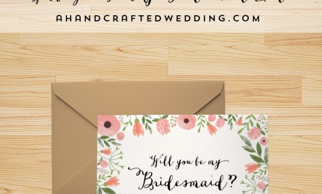 Free Printable Will You Be My Bridesmaid Card Freebies Be My inside size 946 X 1113