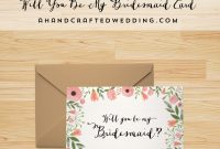 Free Printable Will You Be My Bridesmaid Card Freebies Be My inside sizing 946 X 1113