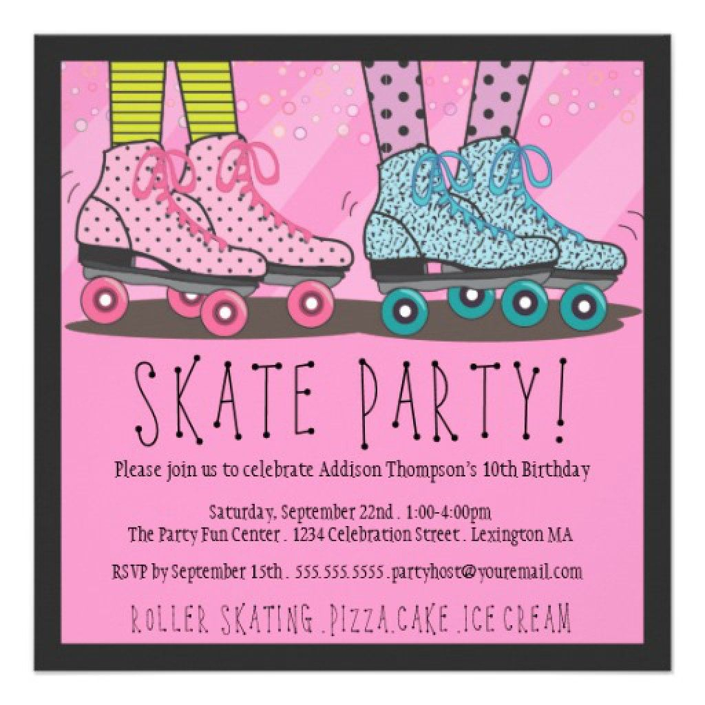 Free Roller Skate Invitation Template For The Kids Roller pertaining to measurements 1024 X 1024