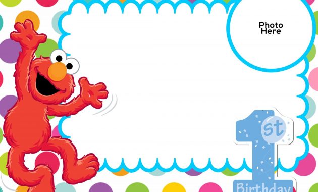 Free Sesame Street 1st Birthday Invitation Free Printable inside size 2100 X 1500