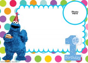 Free Sesame Street 1st Birthday Invitation Free Printable within dimensions 2100 X 1500