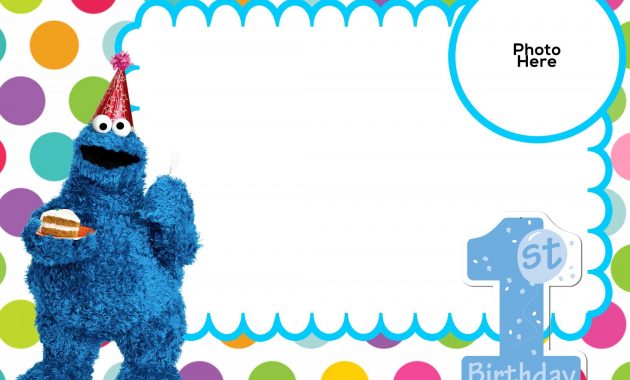 Free Sesame Street 1st Birthday Invitation Free Printable within dimensions 2100 X 1500