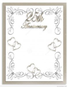 Free Silver Wedding Anniversary Invitations Templates Templates inside proportions 1017 X 1317