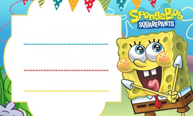 Free Spongebob Birthday Invitation Free Printable Birthday with regard to measurements 2100 X 1500