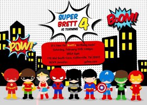 Free Superhero Birthday Party Invitation Templates Birthday Party regarding size 1600 X 1143