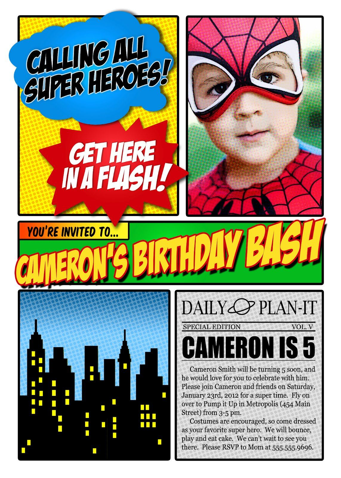 Free Superhero Invitation Maker Invitation Superhero Birthday intended for dimensions 1143 X 1600