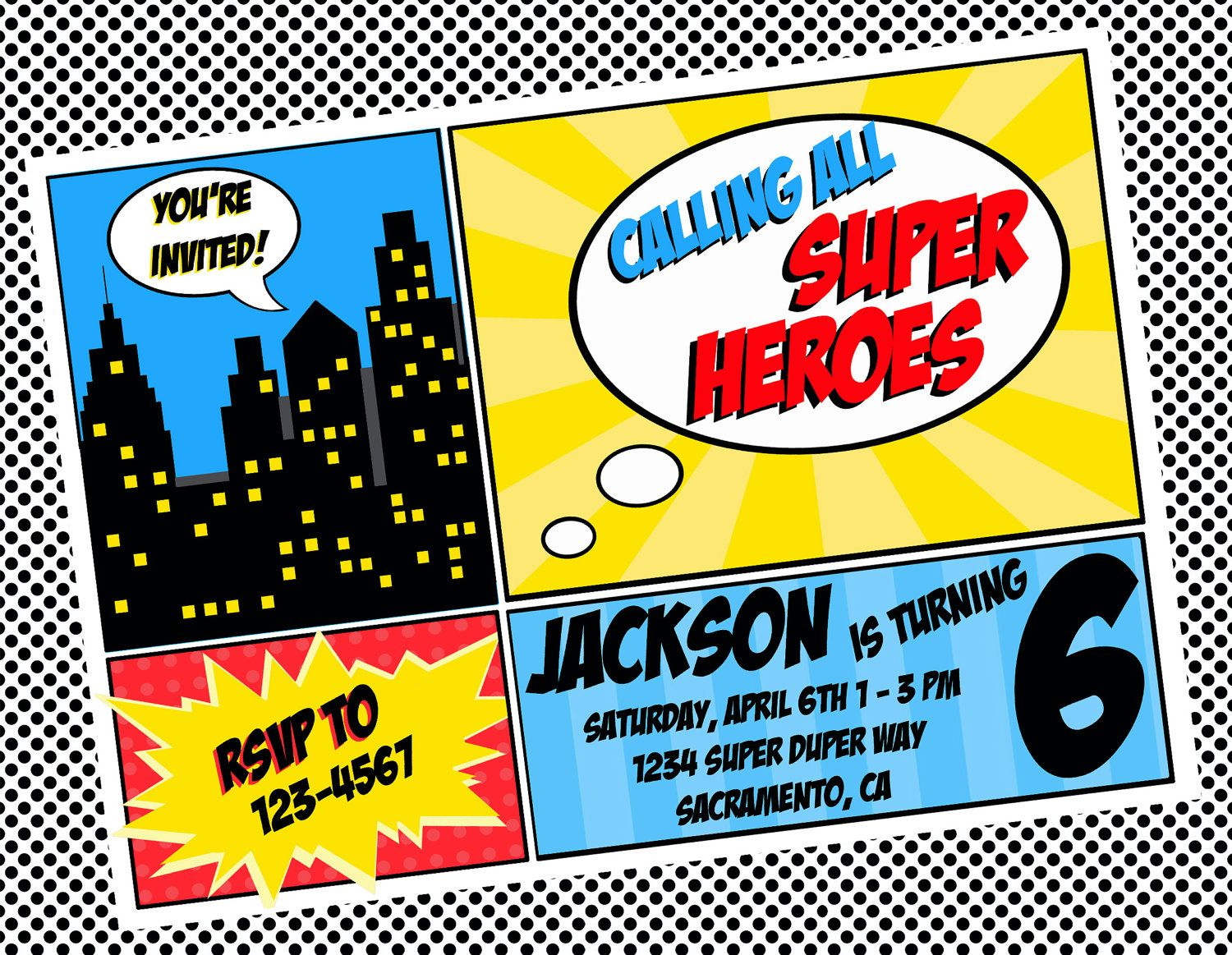 Free Superhero Invitation Templates Invitation Templates in measurements 1500 X 1163