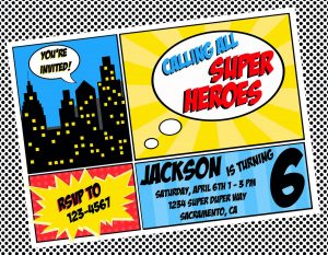 Free Superhero Invitation Templates Invitation Templates inside proportions 1500 X 1163