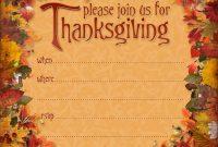 Free Thanksgiving Dinner Invitation Thanksgiving Thanksgiving throughout size 1600 X 1600