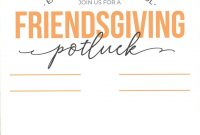 Free Thanksgiving Potluck Invitation Templates Free Printable throughout proportions 1040 X 1460