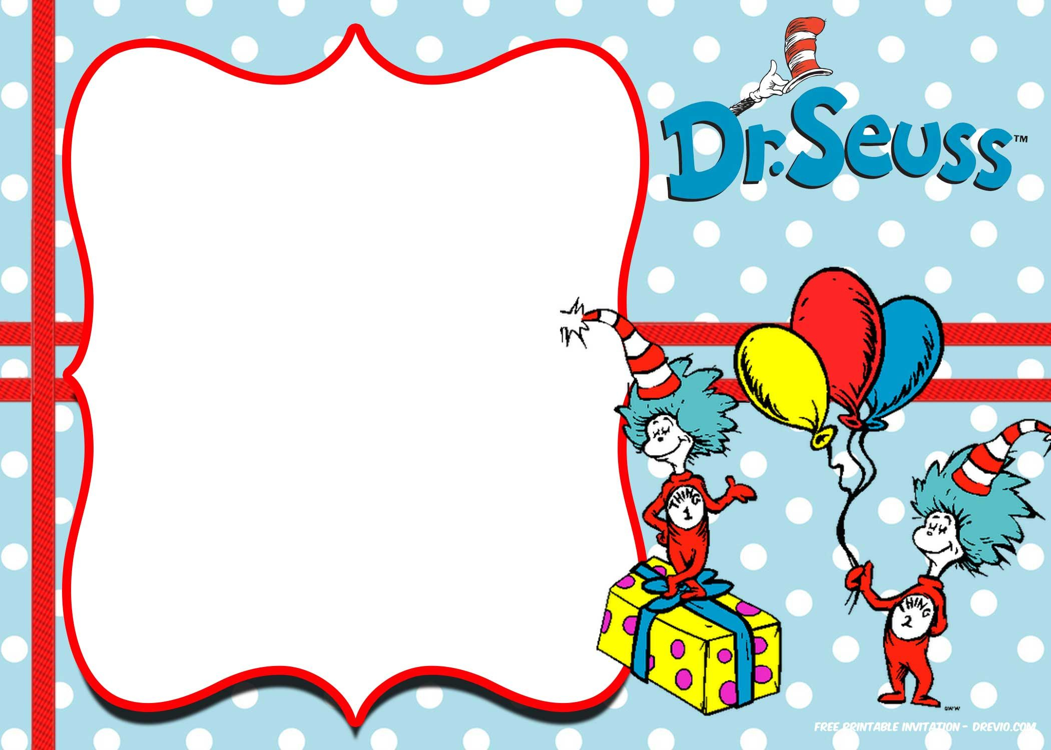 Free Thing 1 And Thing 2 Dr Seuss Invitation Free Printable pertaining to dimensions 2100 X 1500