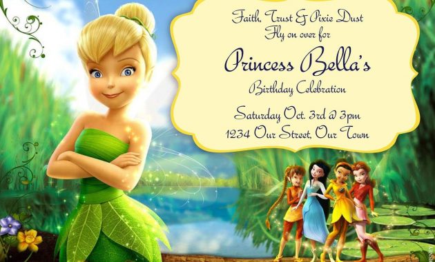 Free Tinkerbell Birthday Invitation Templates Birthdays in sizing 1500 X 1000