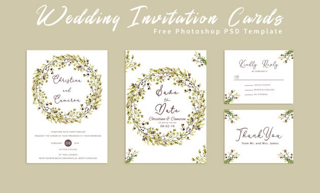 Free Wedding Invitation Card Template Creativetacos intended for dimensions 1200 X 800