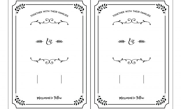 Free Wedding Invitation Printable Templates Free Printable Wedding regarding proportions 3300 X 2550