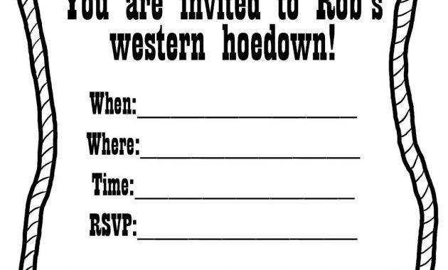 Free Western Invitation Templates You Can Make These Lasso within size 1067 X 1600