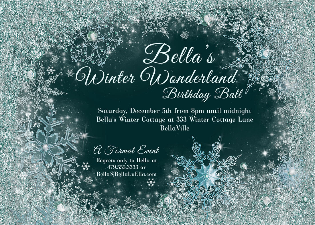 Free Winter Party Invitations Template regarding size 1100 X 786