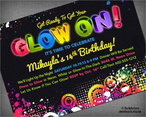 Fresh Neon Party Invitations Templates Free Best Of Template for proportions 1500 X 1200