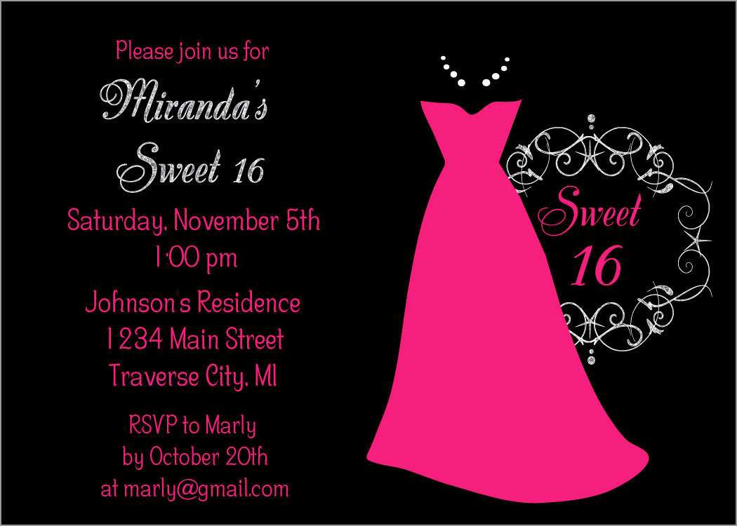 Fresh Sweet 16 Invitations Templates Free Best Of Template in measurements 1050 X 750