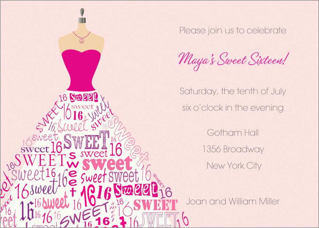 Fresh Sweet 16 Invitations Templates Free Best Of Template intended for sizing 1050 X 750