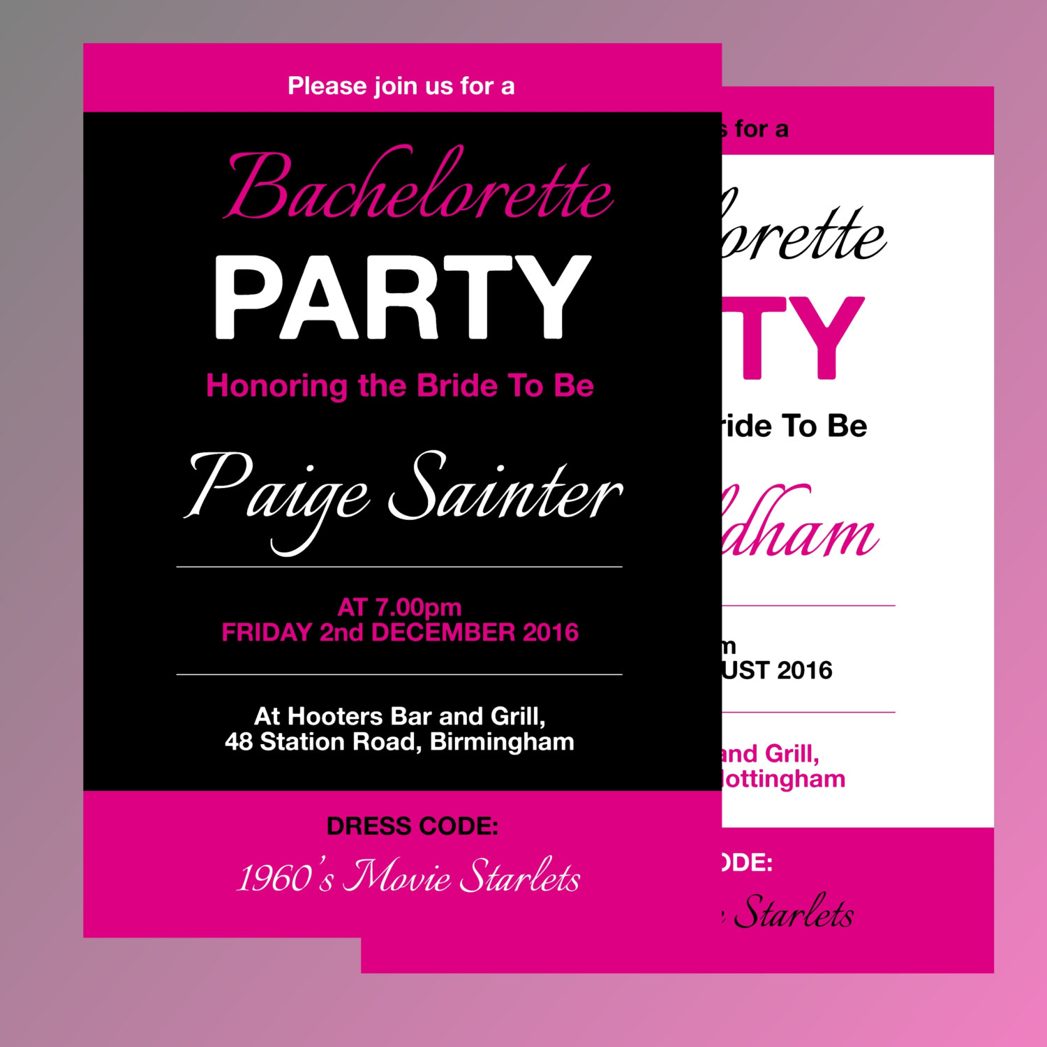 Fully Editable Bachelorette Party Invitation Template Etsy with proportions 1500 X 1500