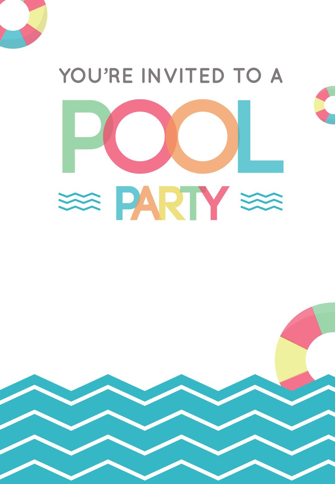 Fun Afternoon Free Printable Summer Party Invitation Template throughout sizing 1080 X 1560