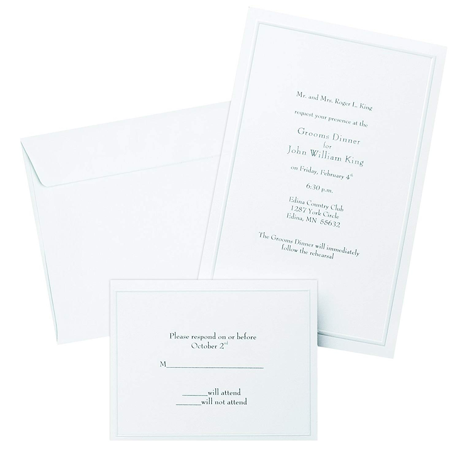 Gartner Studios Border Wedding Invitation Kit Pearl White 50 Count 61001 intended for proportions 1500 X 1500