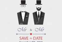 Gay Wedding Invitation Stock Vector Illustration Of Married 55602616 pertaining to dimensions 1300 X 1390