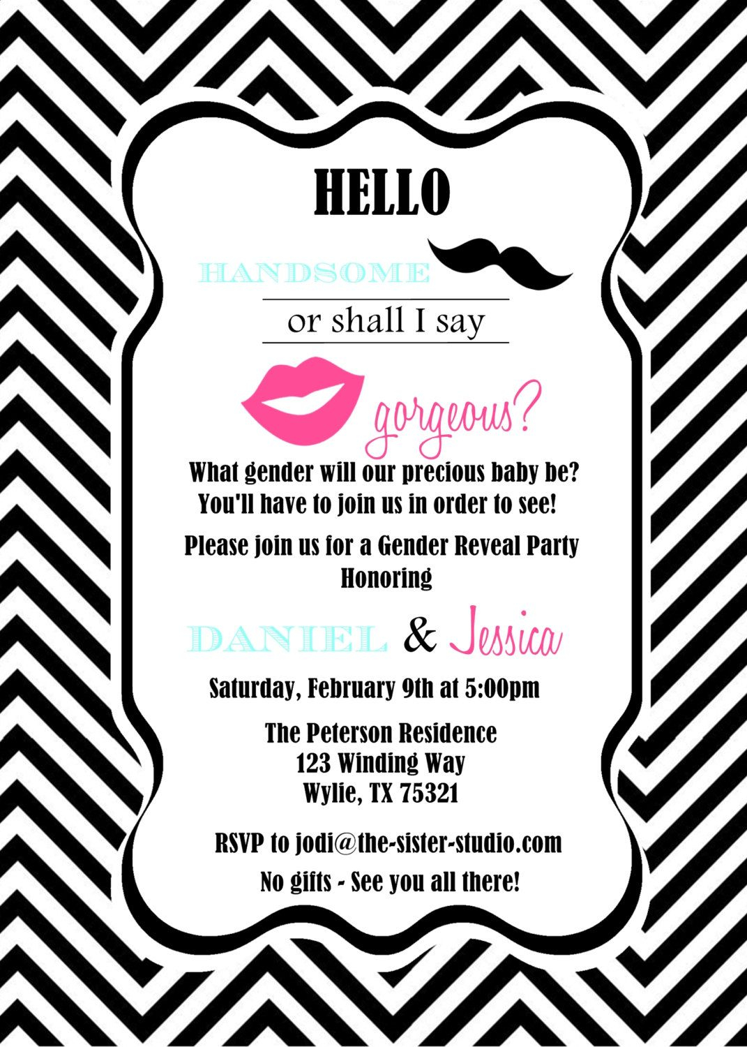 Gender Reveal Invitation Templates Business Template Ideas