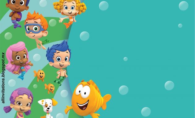 Get Free Printable Bubble Guppies Ba Shower Invitation Ideas within measurements 1578 X 1212