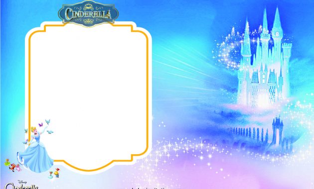 Get Free Printable Disney Cinderella Party Invitation Template with regard to proportions 1615 X 1052