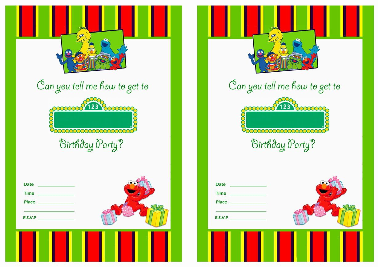 Get Free Printable Sesame Street 1st Birthday Invitations Templates regarding proportions 1228 X 868