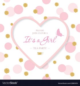 Girl Ba Shower Invitation Template Included Vector Image in dimensions 1000 X 1080