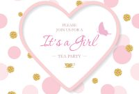 Girl Ba Shower Invitation Template Included within dimensions 1000 X 1080