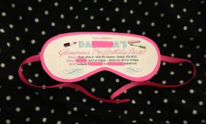 Glamour Party Sleep Mask Party Invitations My Little Boudoir regarding sizing 3010 X 1818