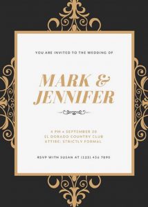 Gold Wedding Invitation Templates Party Invitation Card Gold in sizing 756 X 1060