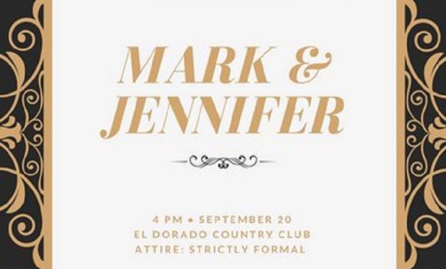 Gold Wedding Invitation Templates Party Invitation Card Gold in sizing 756 X 1060